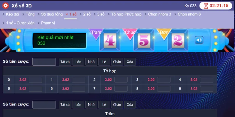 Thủ thuật phân tích thống kê kết quả xổ số Max 3D